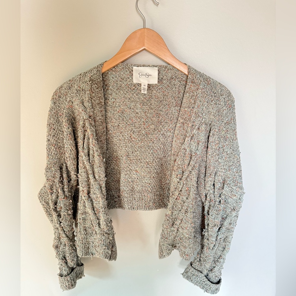 Jessica Simpson Cropped Green Sweater XS